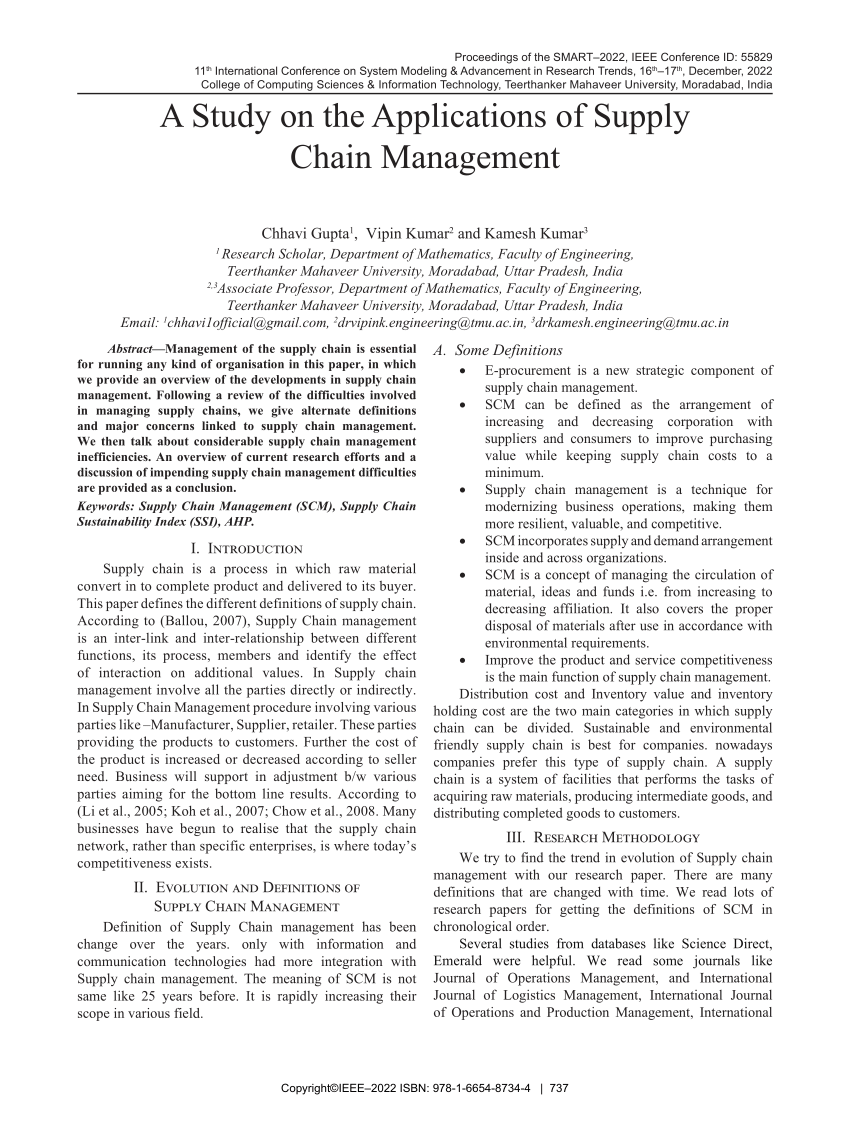 research topics in procurement and supply chain management pdf