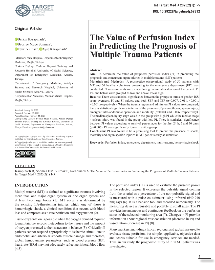 perfusion index thesis