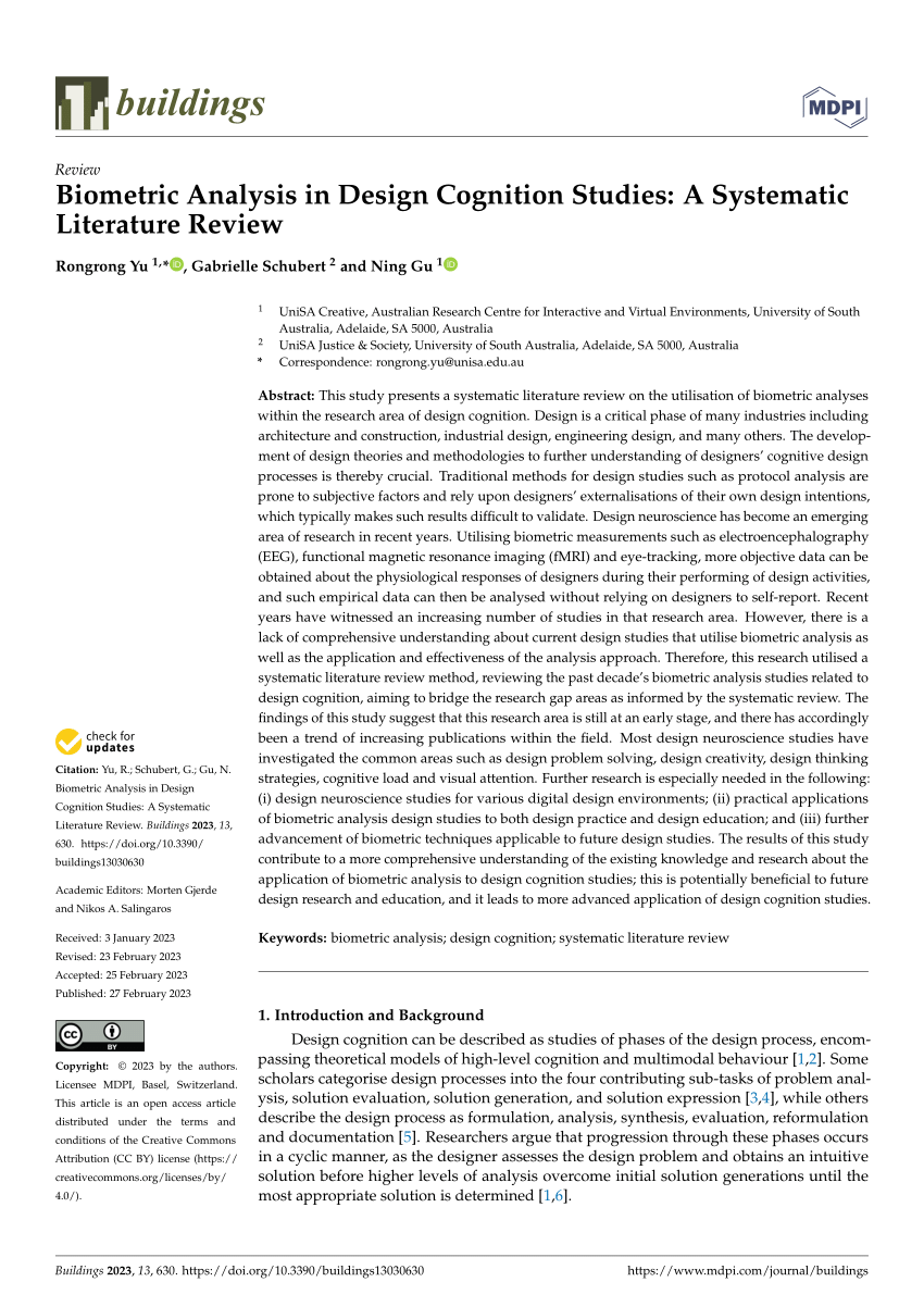 literature review on biometric system