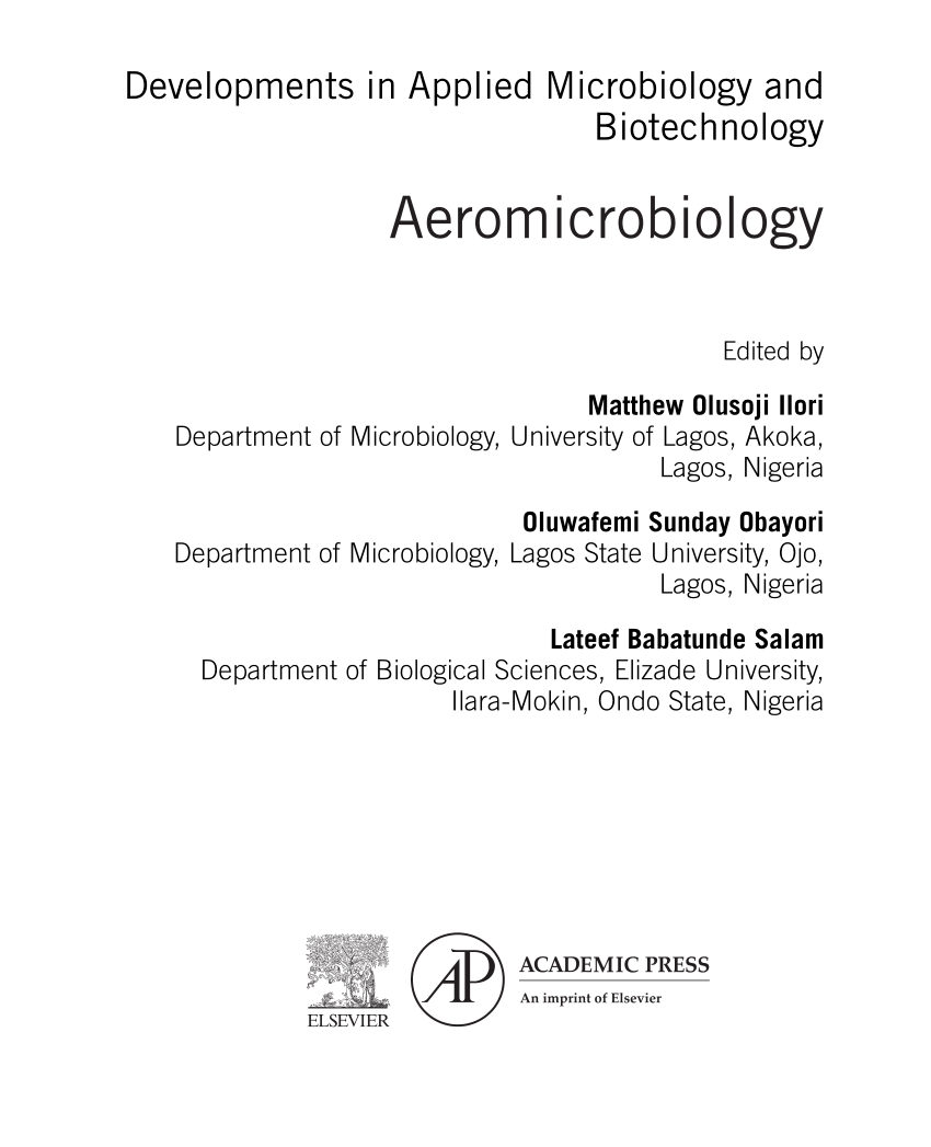 (PDF) Aeromicrobiology Developments in Applied Microbiology and