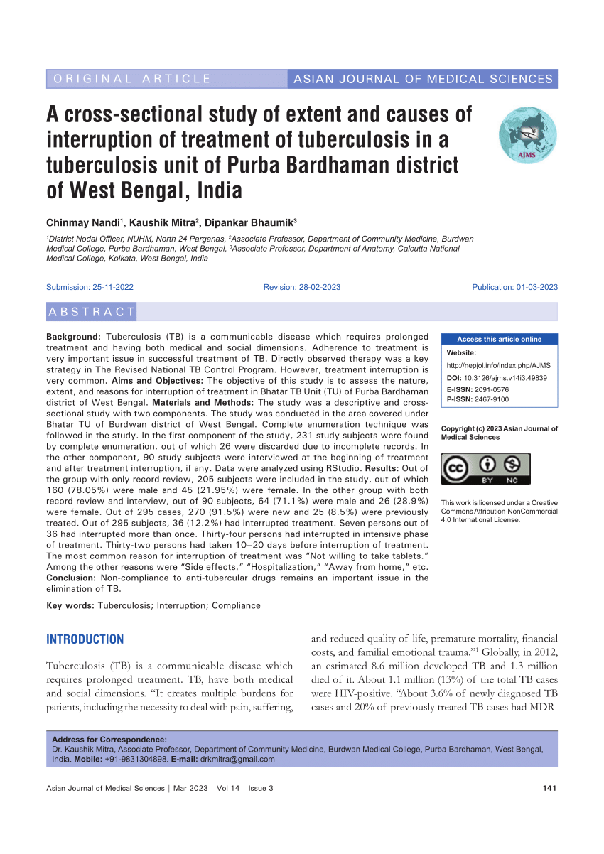 case study on tuberculosis in india