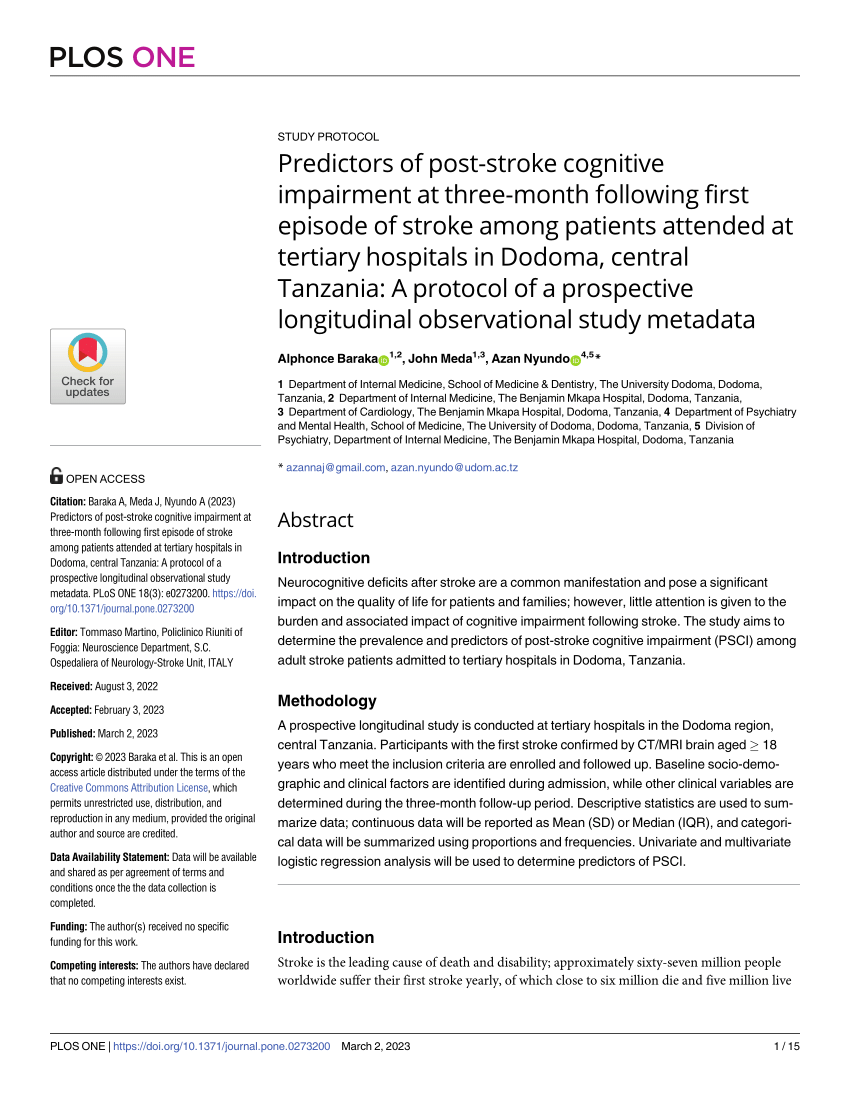 PDF) Post-Stroke Apathy: An Exploratory Longitudinal Study