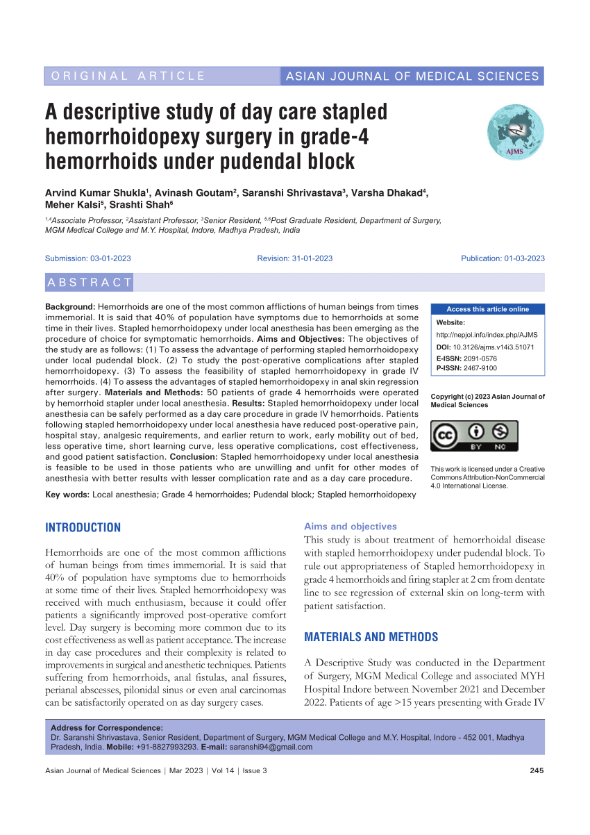 hemorrhoids case study scribd