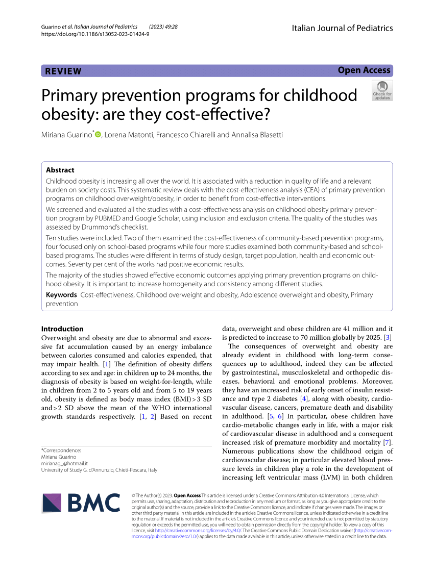 childhood obesity research studies