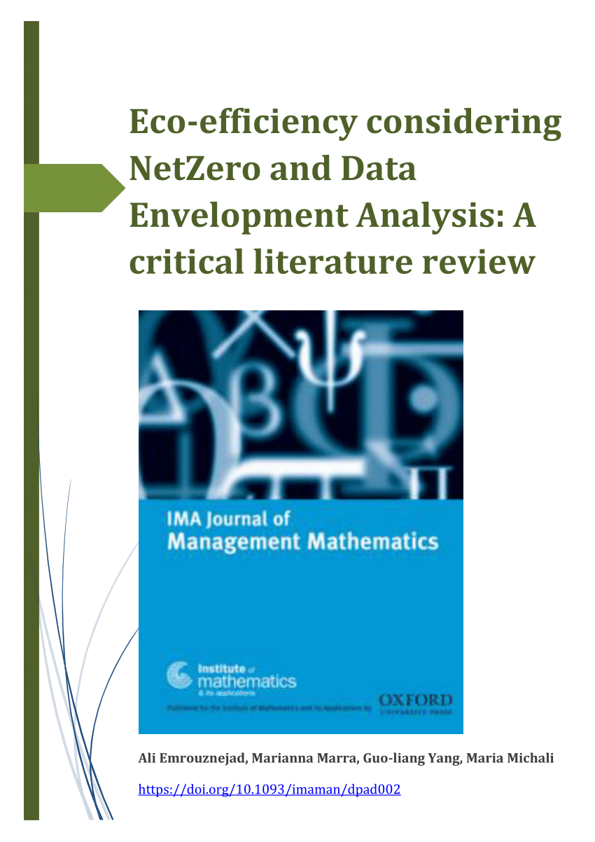 data envelopment analysis literature review