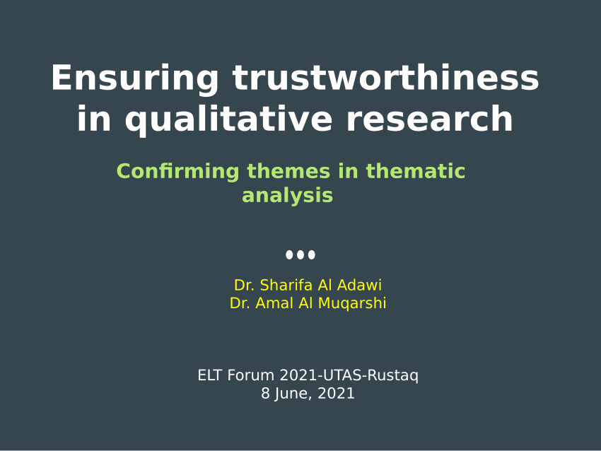 trustworthiness in qualitative research scholarly articles