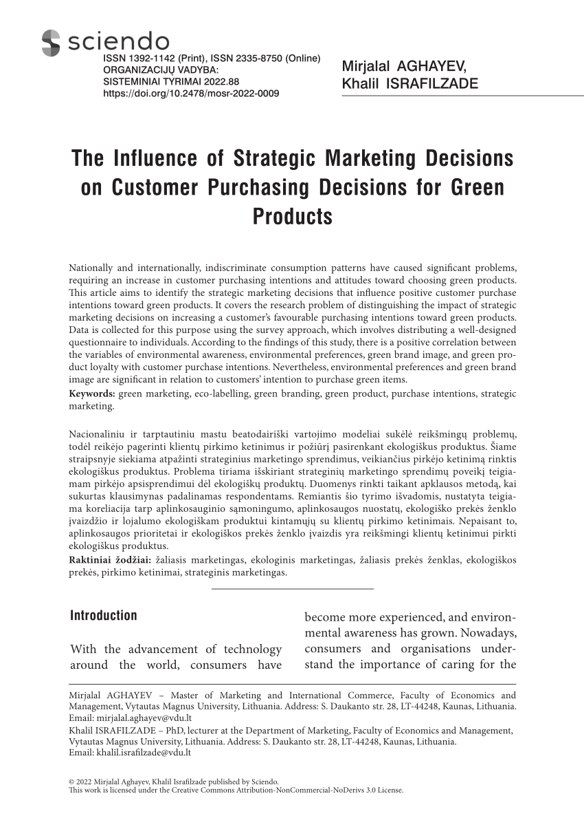 research articles on strategic marketing