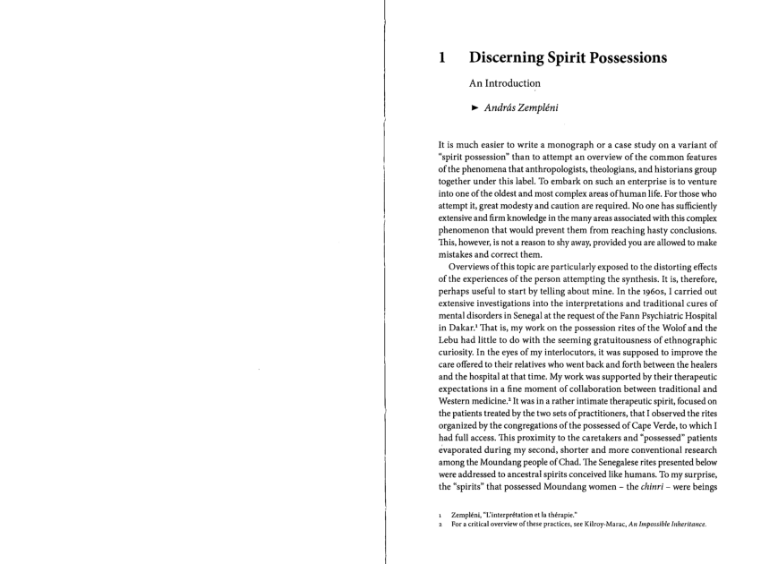 PDF 1 Discerning Spirit Possessions An Introduction