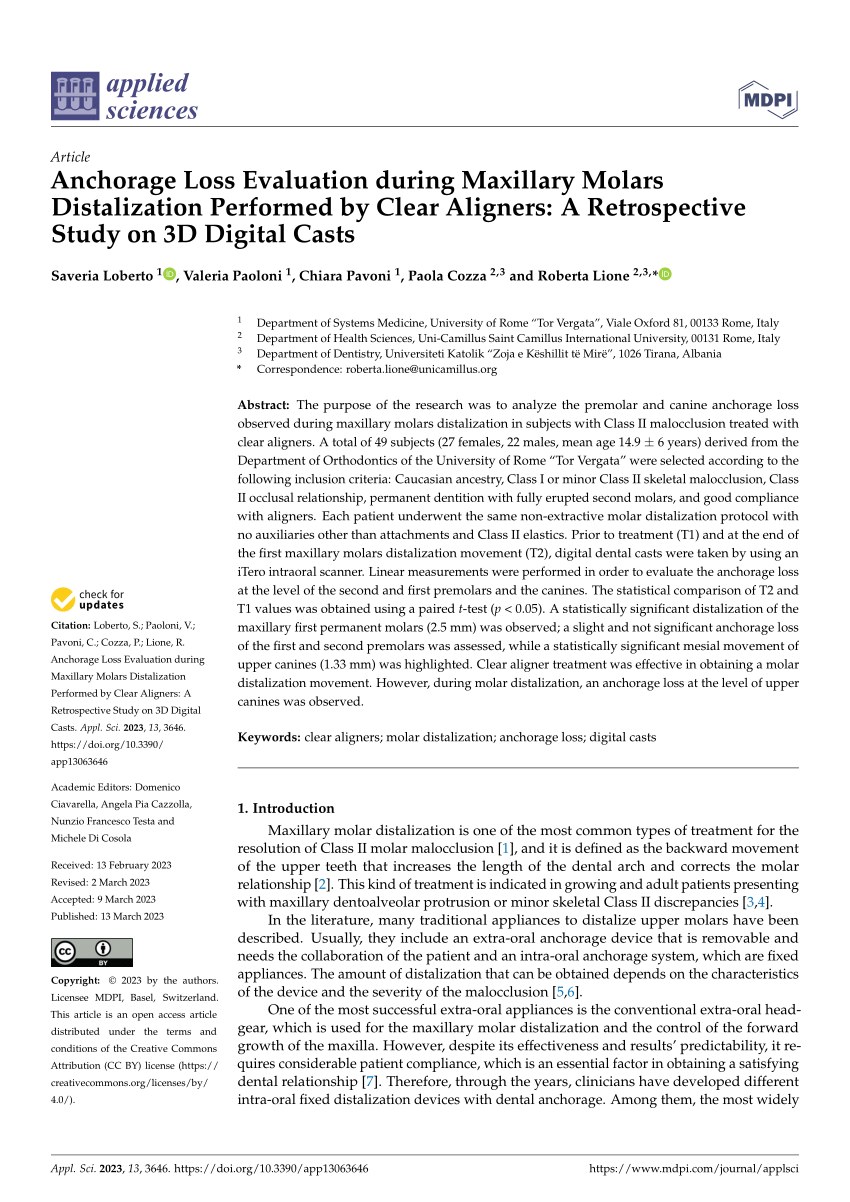 PDF] A Comparison of Effect of Regular Laceback Technique and Its  Modification on Anchorage Loss