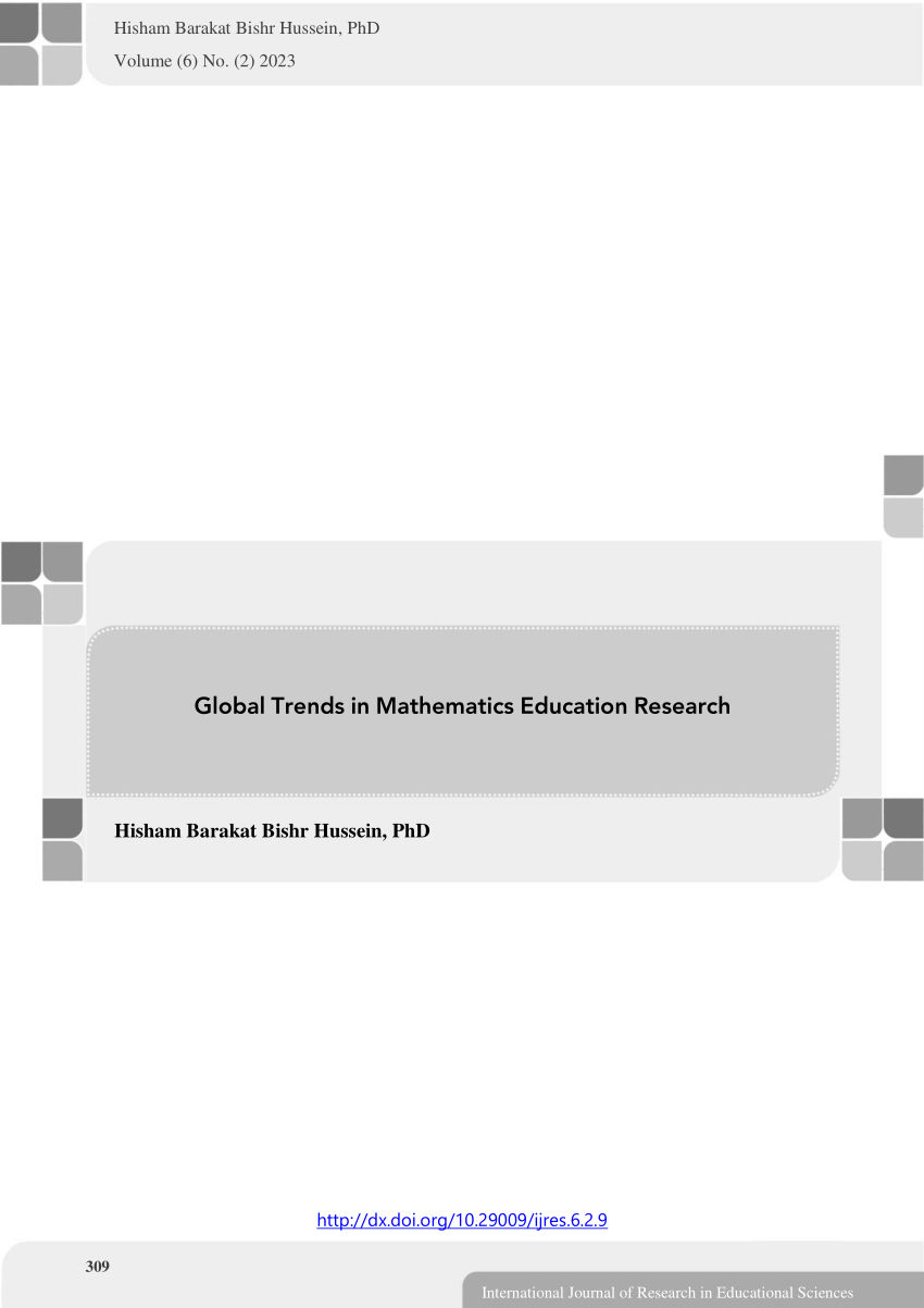 current research topics in mathematics education