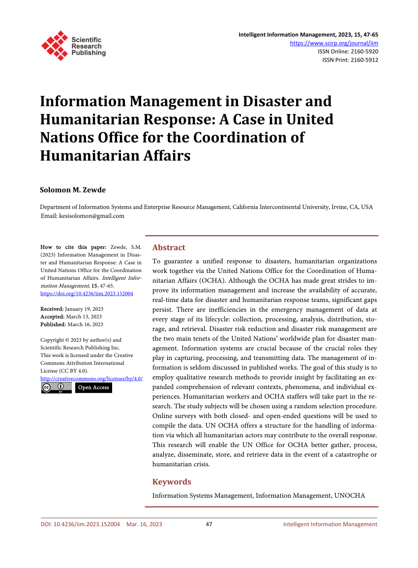 case study of humanitarian intervention