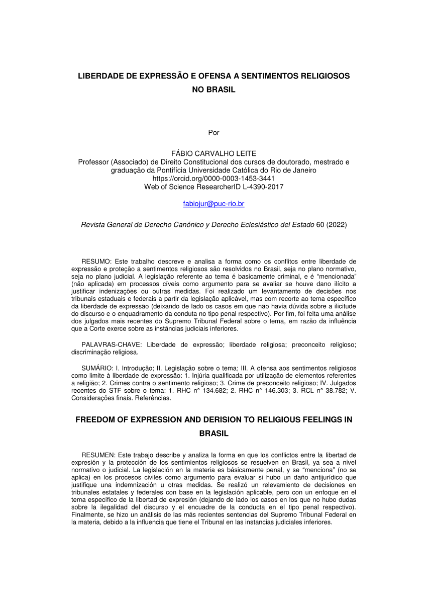 É possível proteger a liberdade de expressão e o sentimento religioso?