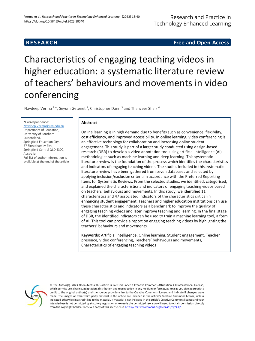 literature review on video conferencing