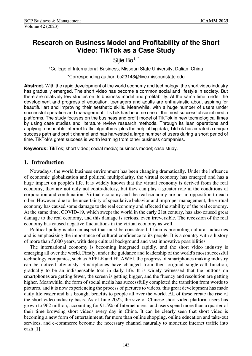 research paper on tiktok pdf