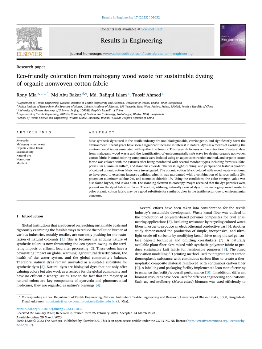 UV protection from cotton fabrics dyed with different tea extracts -  ScienceDirect