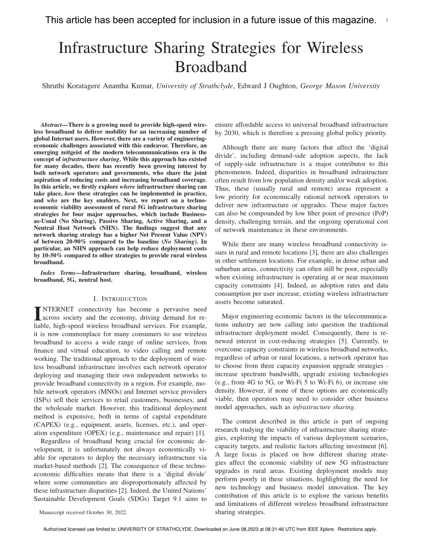 Frontiers  Techno-economic assessment of 5G infrastructure sharing  business models in rural areas