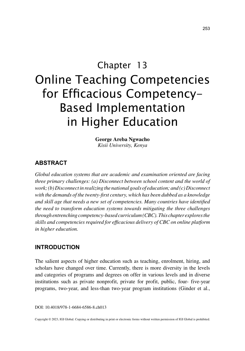 teaching competencies research paper