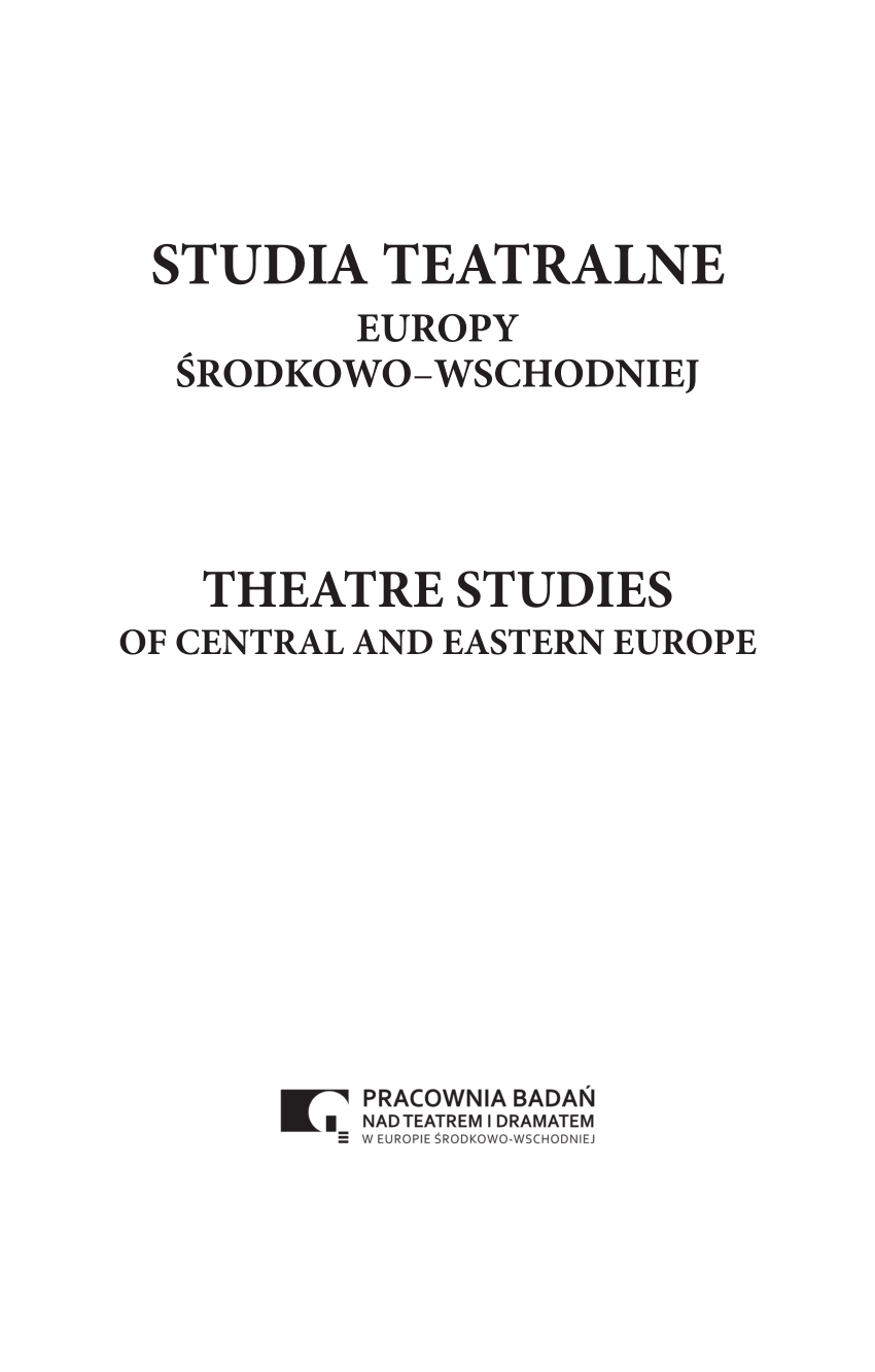 PDF) STUDIA TEATRALNE 2022 nr 3