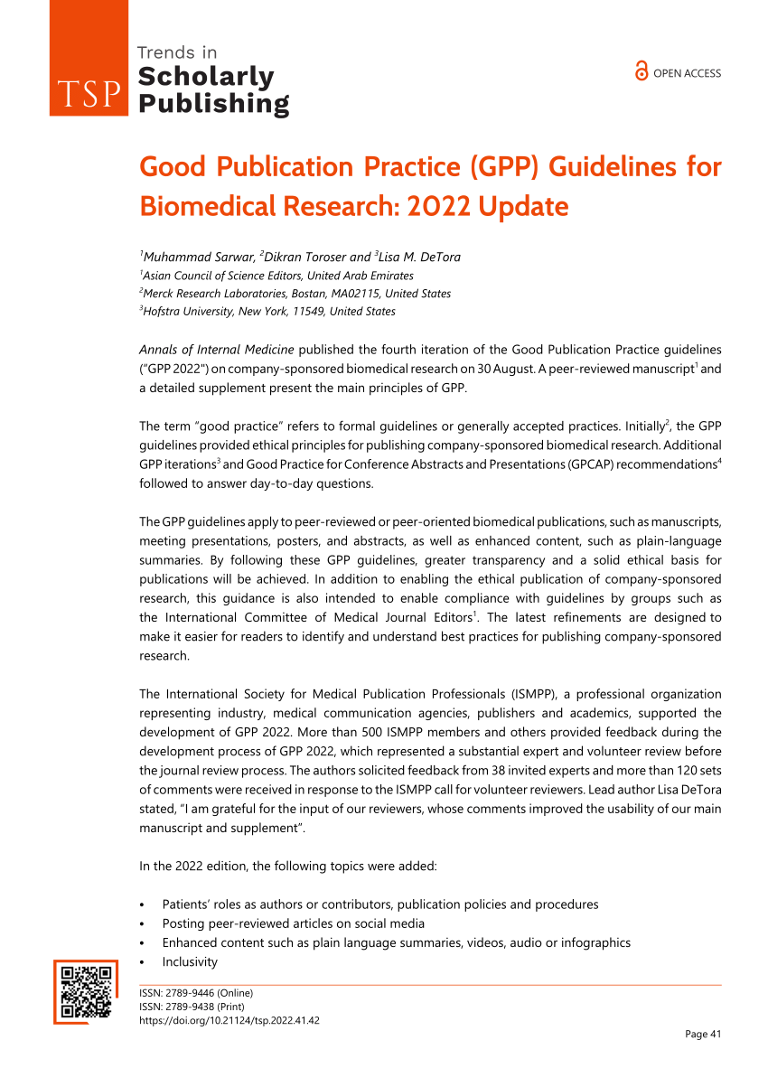 update research guidelines