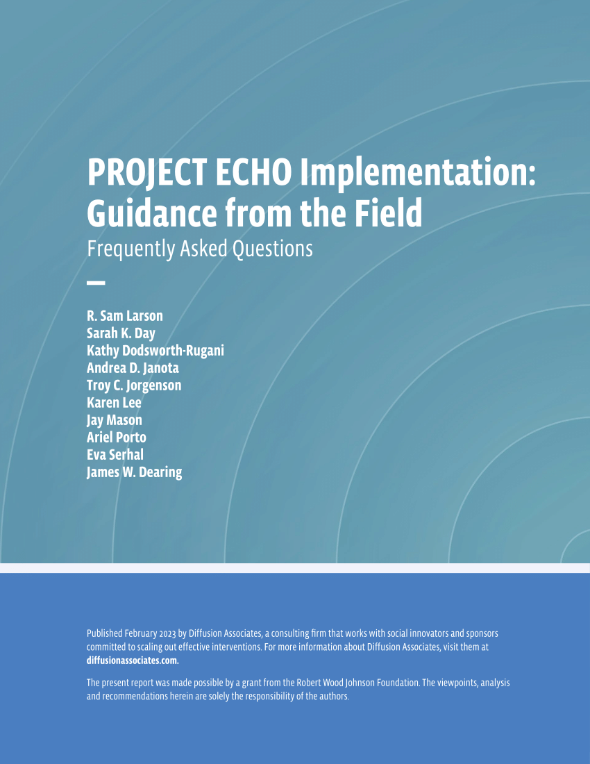 ECHO: Center for Public Health Practice: Centers: Research & Centers:  Richard M. Fairbanks School of Public Health: IUPUI