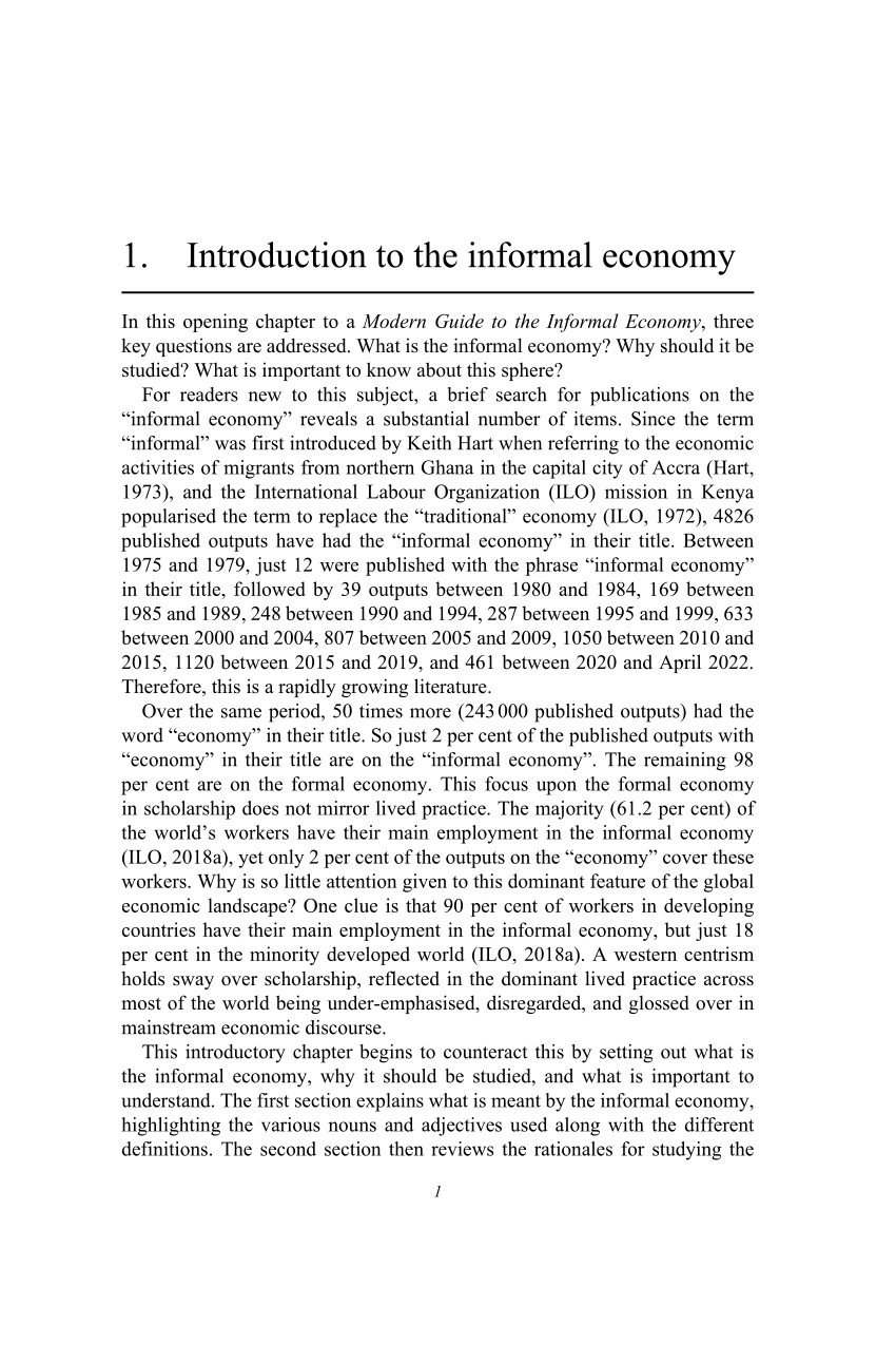 thesis on informal economy