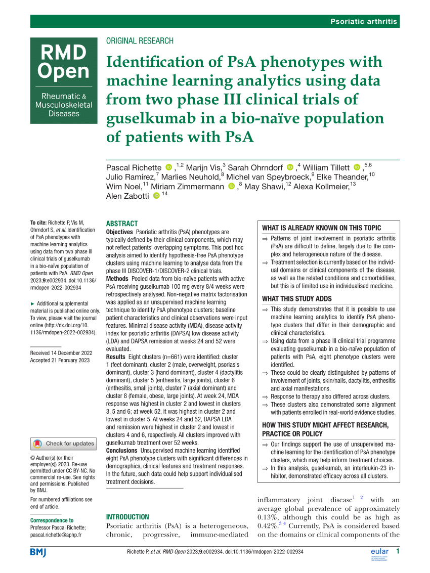 Performance of BASDAI vs. ASDAS in Evaluating Axial Involvement in Patients  with PsA Treated with Guselkumab: Pooled Analysis of Two Phase 3 Studies -  ACR Meeting Abstracts