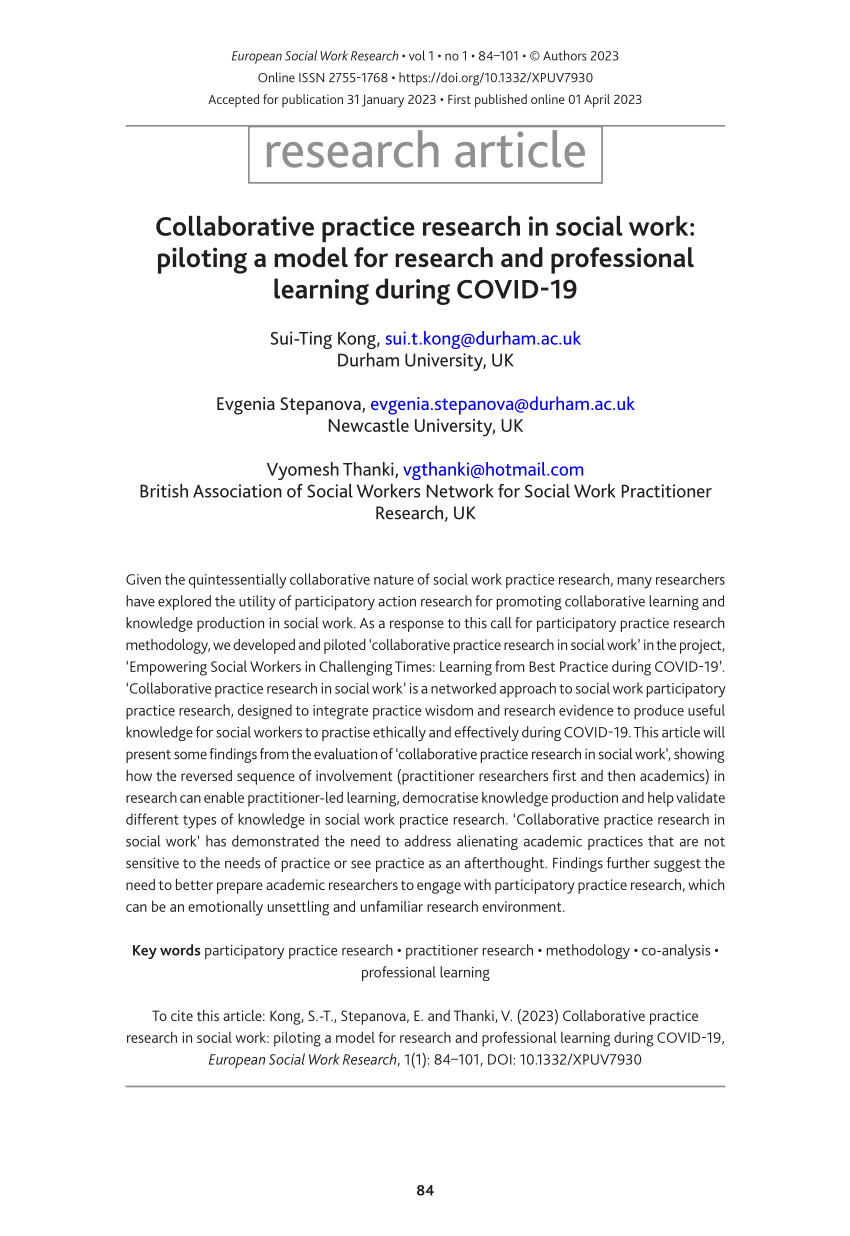 social work practice research collaboration