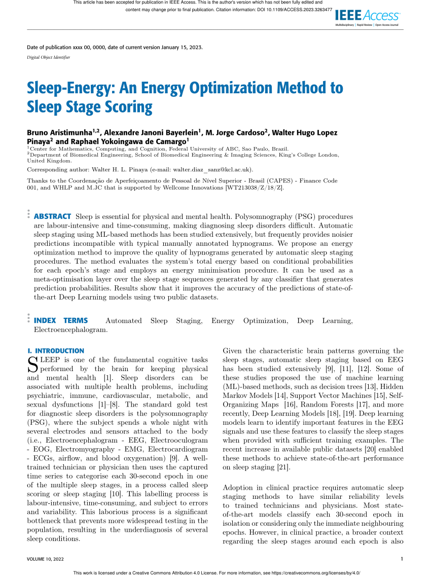 PDF) Sleep-Energy: An Energy Optimization Method to Sleep Stage Scoring