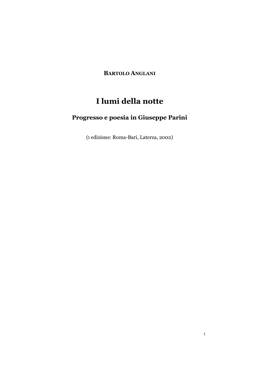 PDF) Anglani - I Lumi della Notte