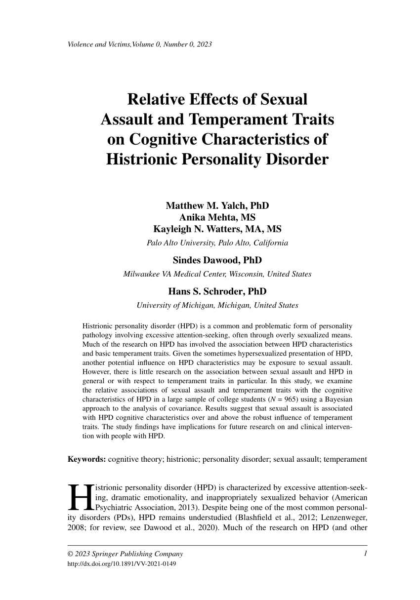 pdf-relative-effects-of-sexual-assault-and-temperament-traits-on-cognitive-characteristics-of