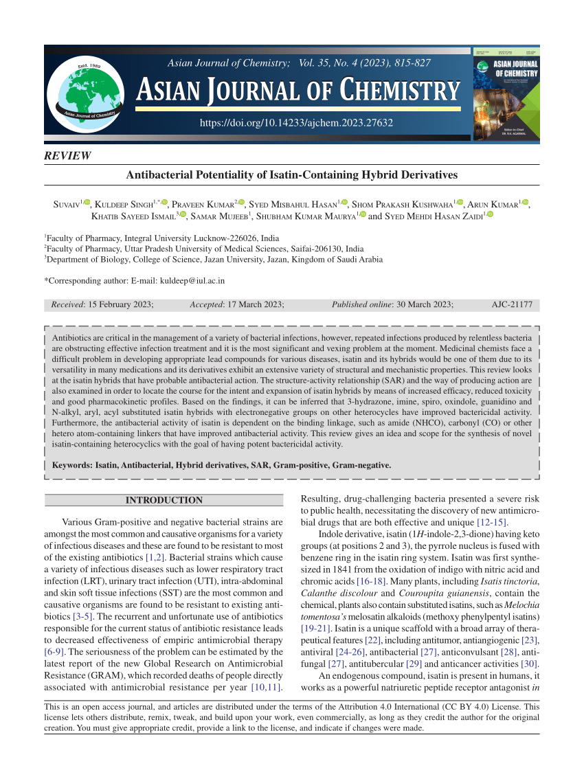 (PDF) ASIAN JOURNAL OF CHEMISTRY