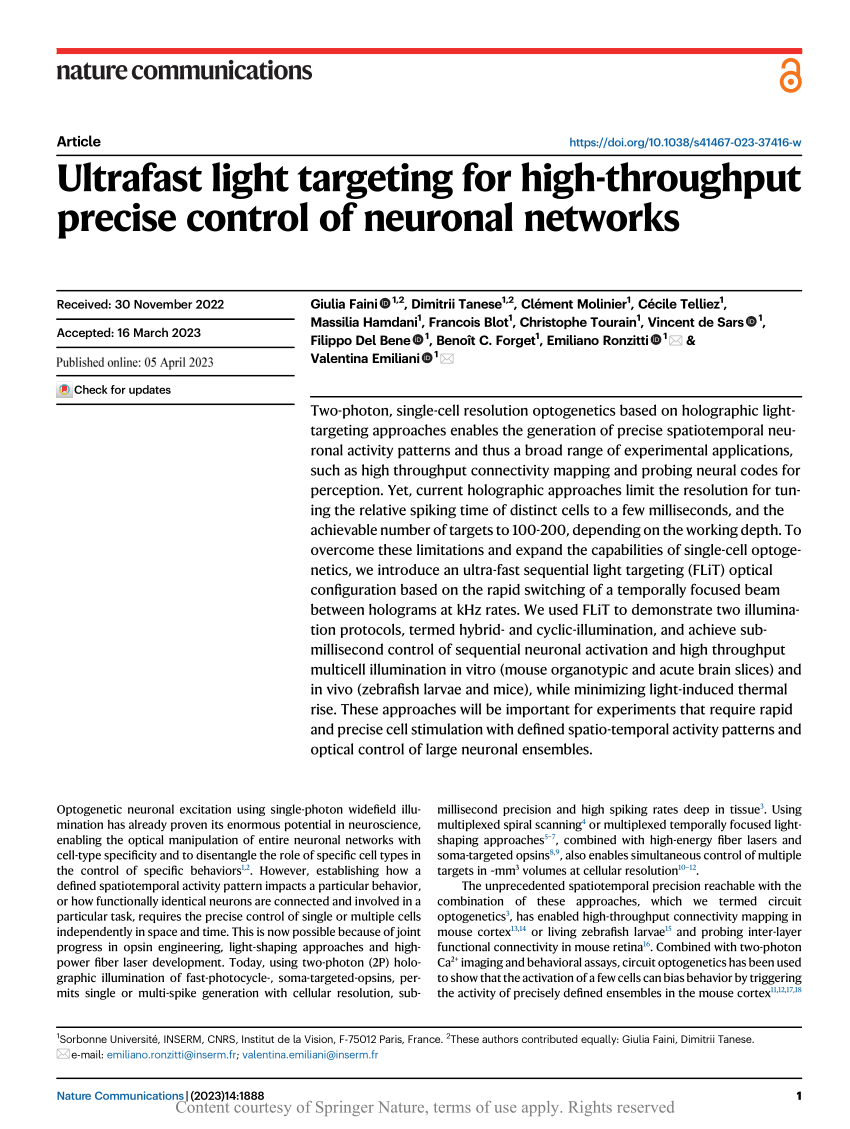 Ultrafast light targeting for high-throughput precise control of neuronal  networks