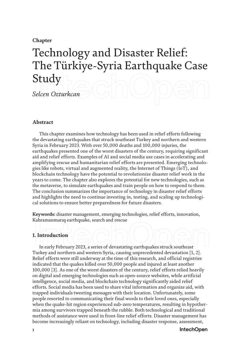 syria earthquake case study