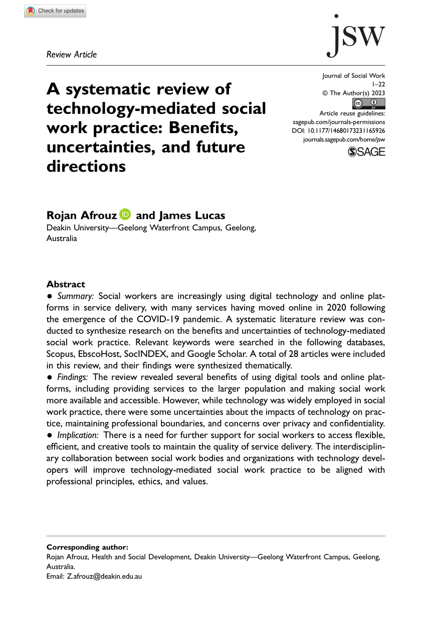 research on social work practice author guidelines