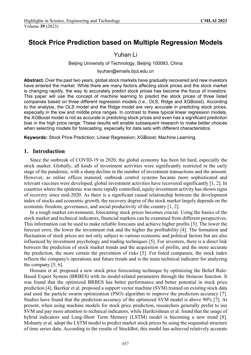 pdf-stock-price-prediction-based-on-multiple-regression-models