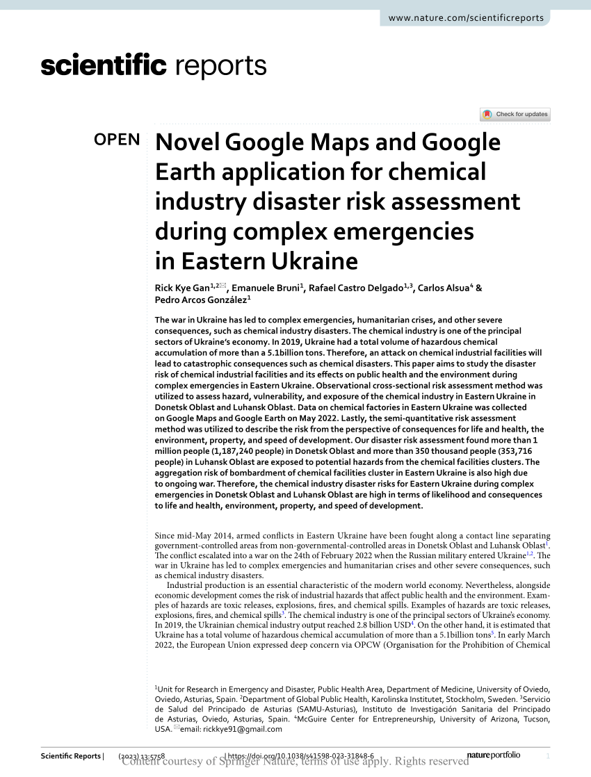 Risk on Google Maps