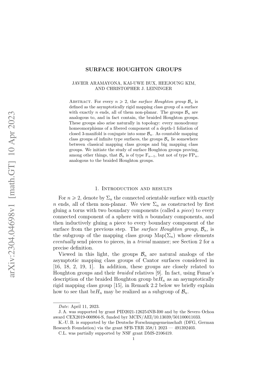 (PDF) Surface Houghton groups