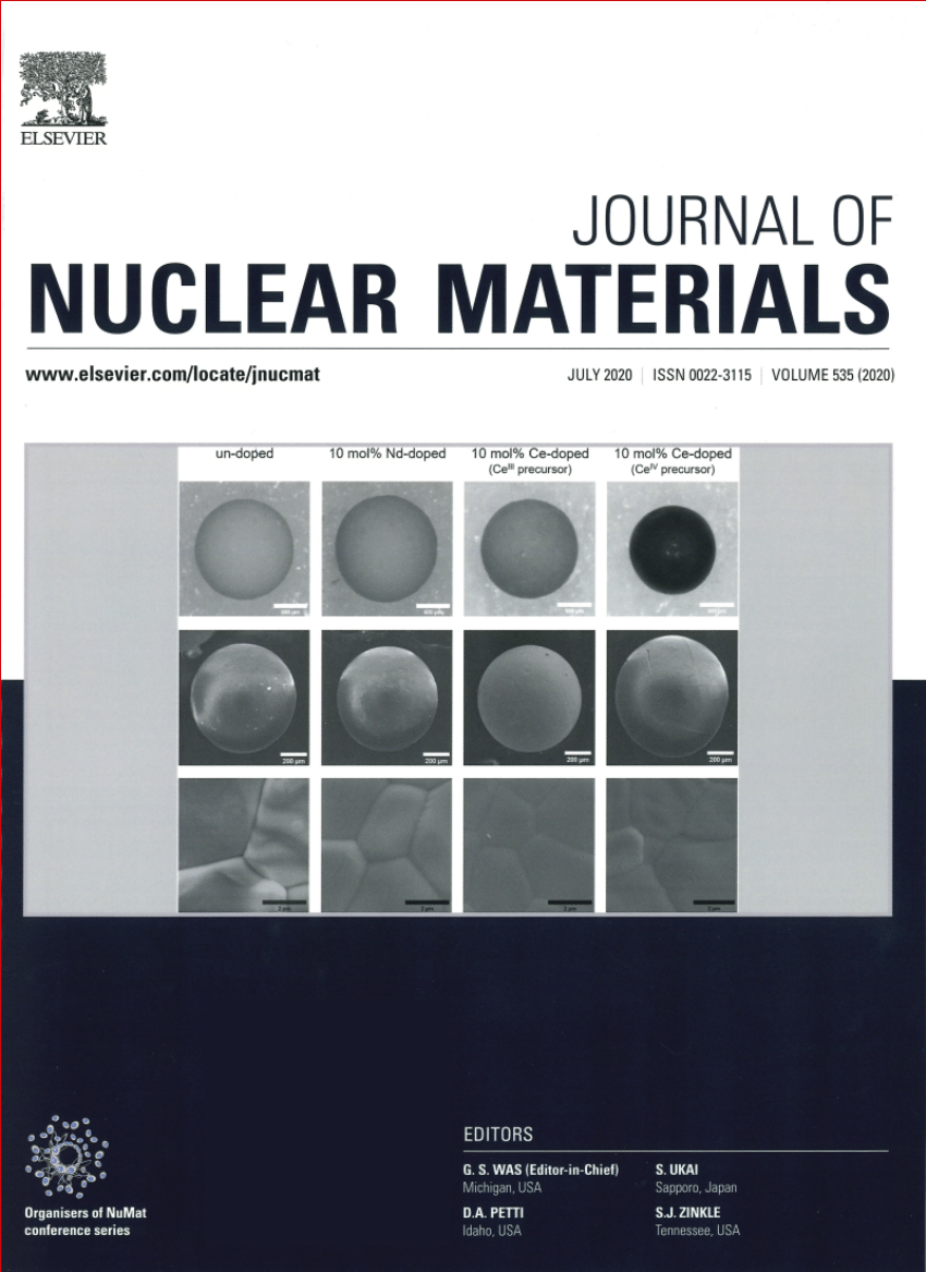 journal of nuclear materials cover letter