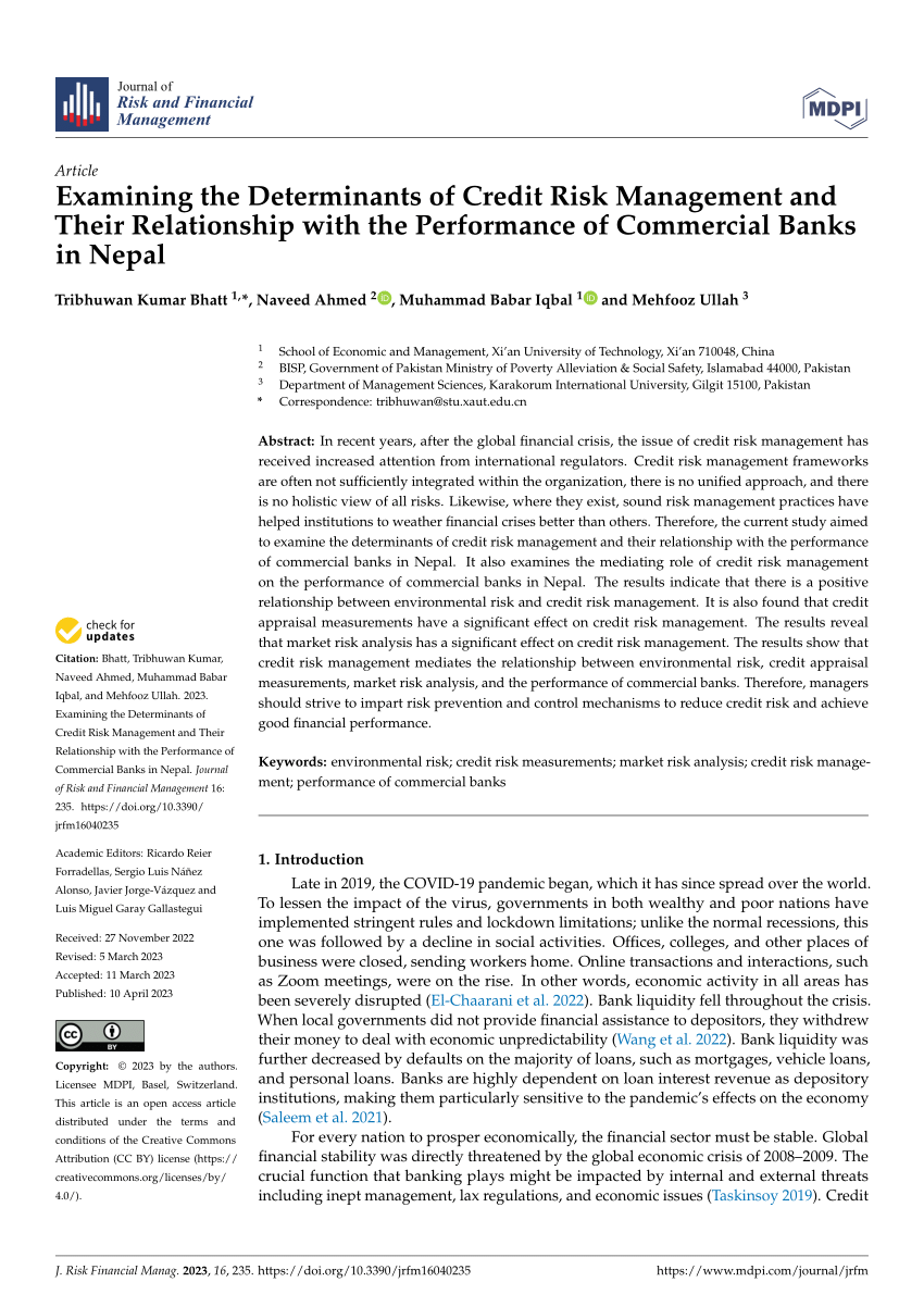 thesis on credit risk management in commercial banks of nepal