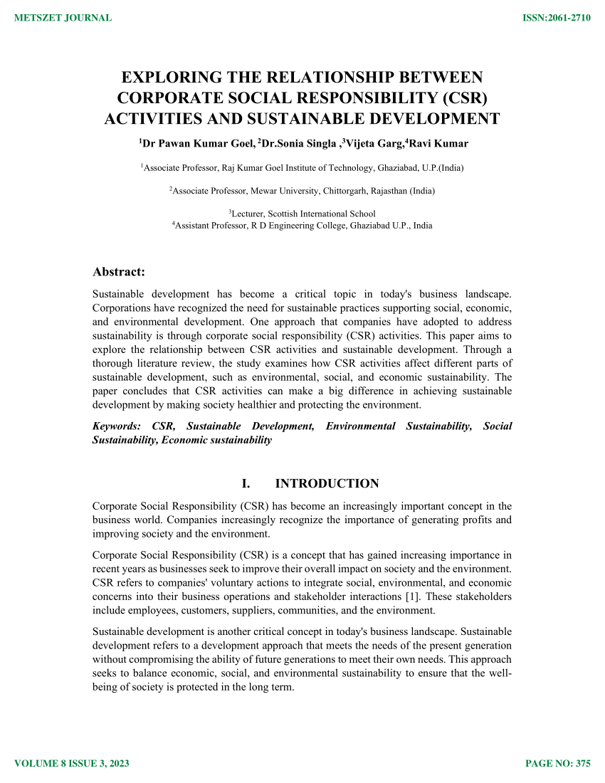 research paper on csr activities