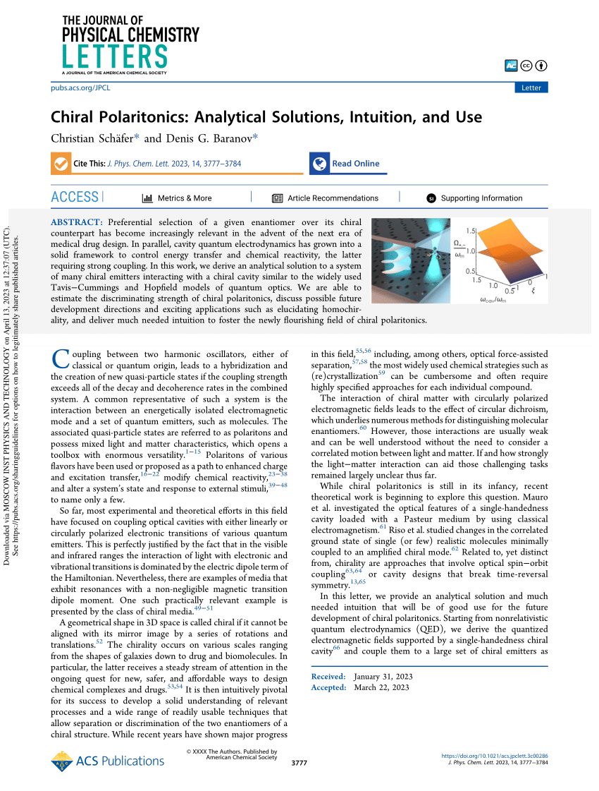 Chiral Polaritonics: Analytical Solutions, Intuition, and Use