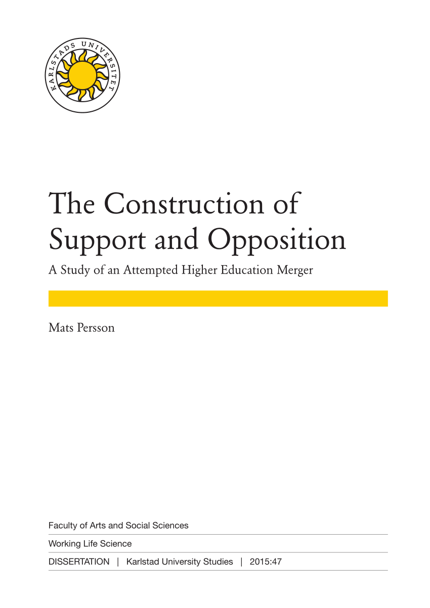 (PDF) The Construction of Support and Opposition. A Study of an