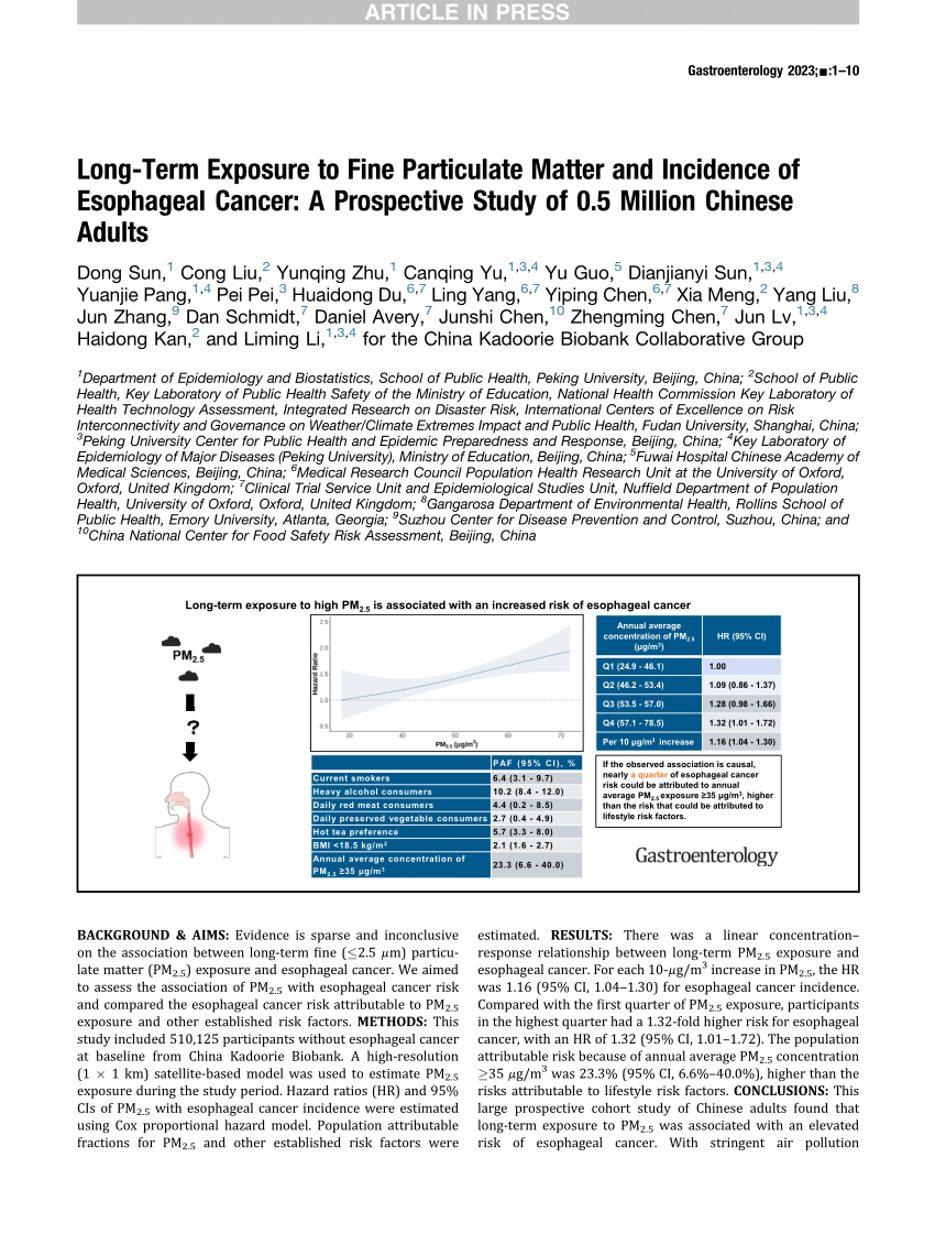 Long-term exposure to ambient PM2·5, active commuting, and farming activity  and cardiovascular disease risk in adults in China: a prospective cohort  study - The Lancet Planetary Health