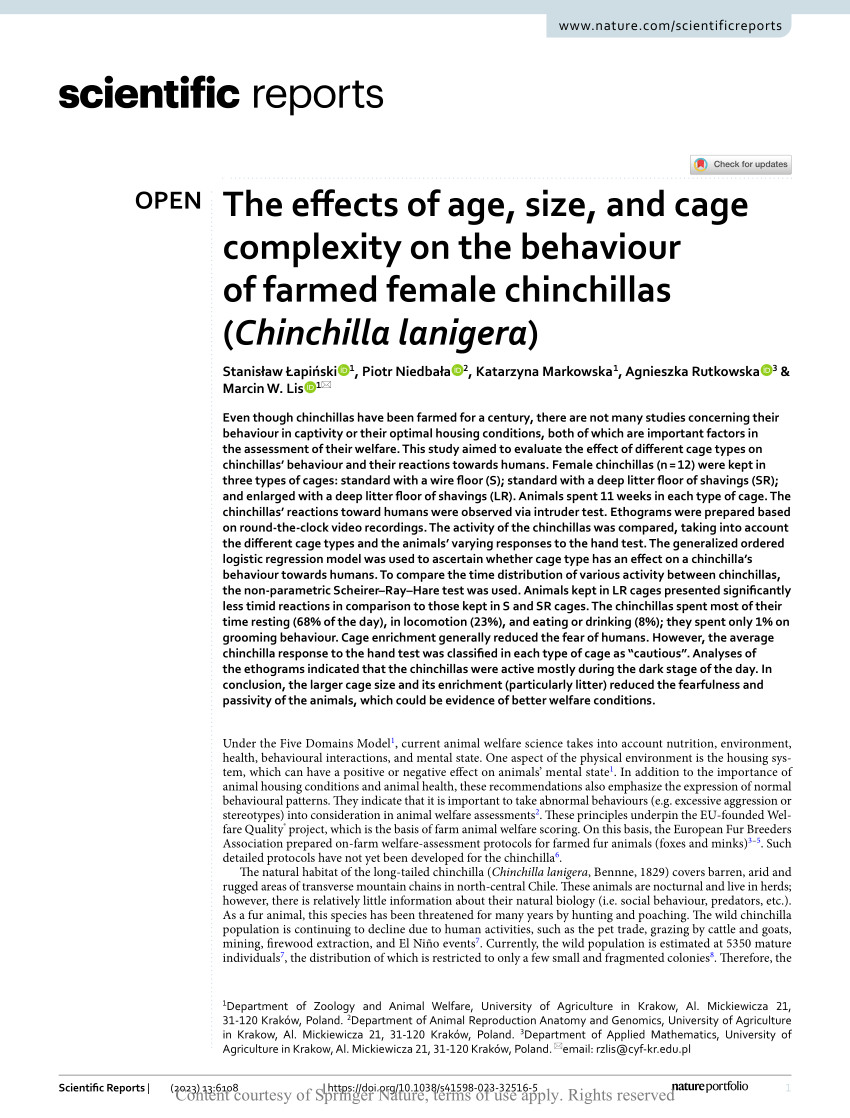 PDF) Neurological examination in healthy chinchillas (Chinchilla lanigera)