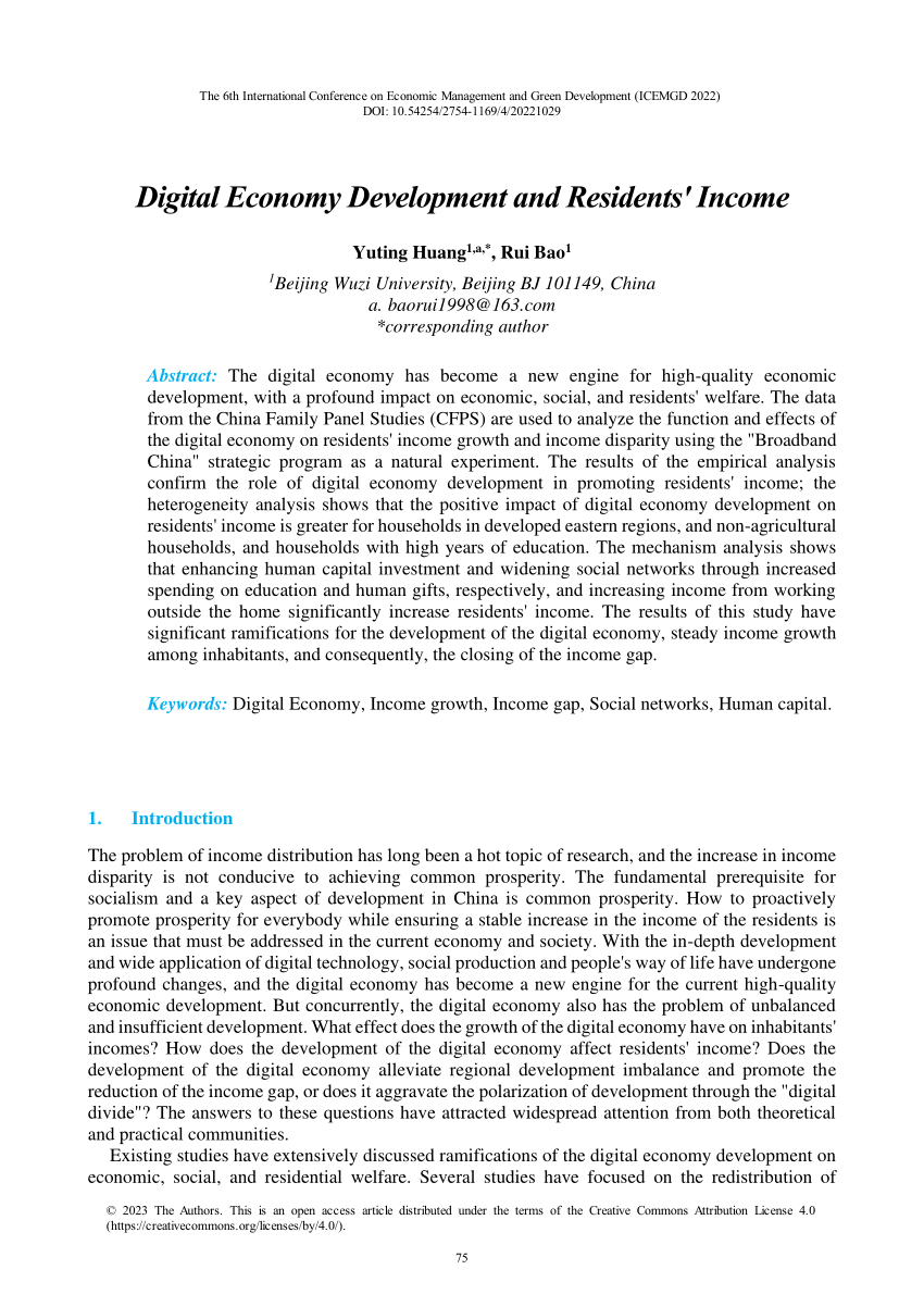 digital economy research paper