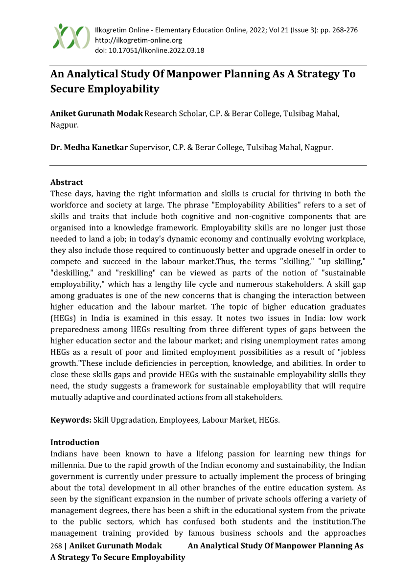 solved case study on manpower planning