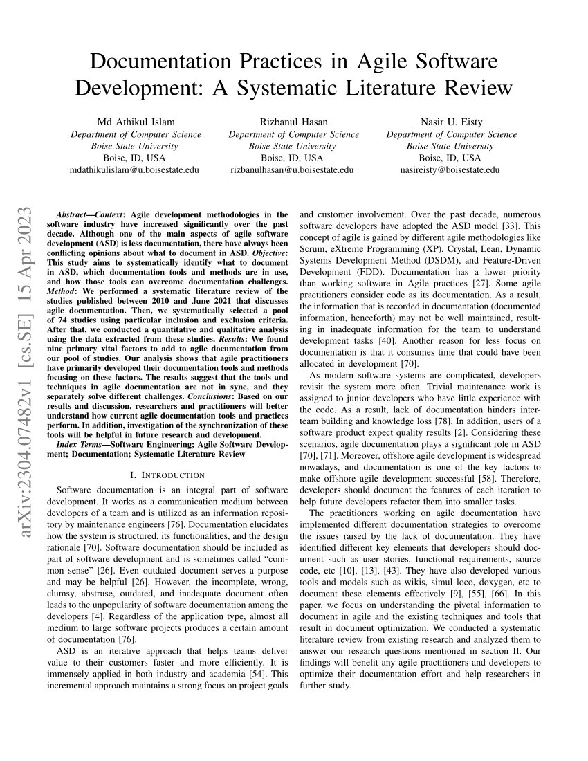 agile government systematic literature review and future research