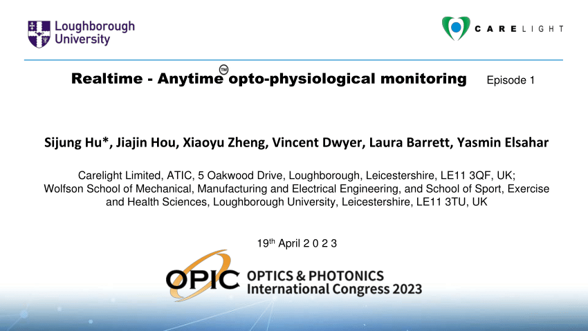 Pdf Realtime Anytime Opto Physiological Monitoring