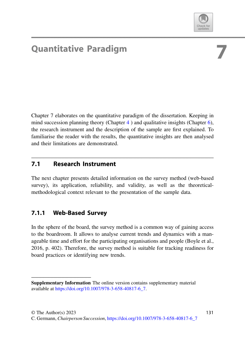 quantitative research paradigm pdf