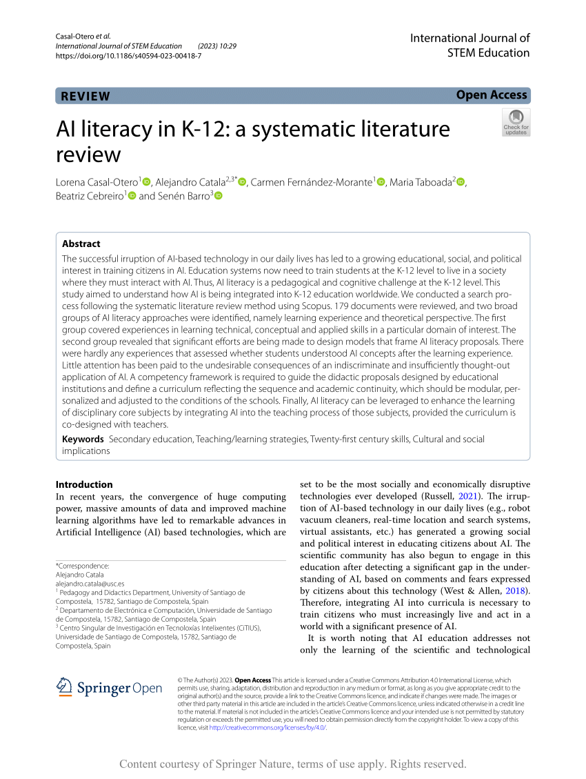literacy a systematic literature review